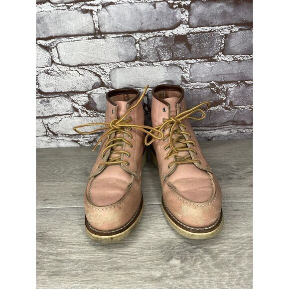 Red Wing 3387 Rose Pink Leather Lace Up Work Boots Women's Sz 8M US/38.5EU USA - Picture 16 of 16
